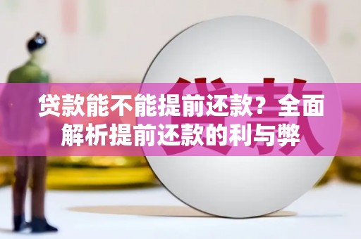 屯溪贷款能不能提前还款？全面解析提前还款的利与弊