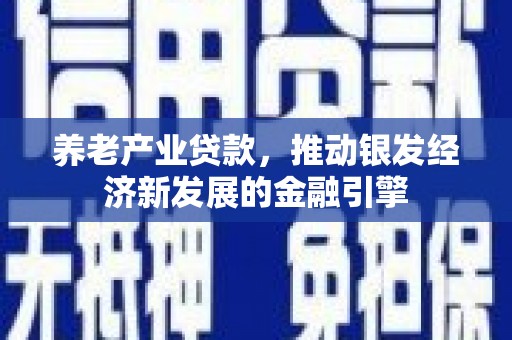 北仑养老产业贷款，推动银发经济新发展的金融引擎