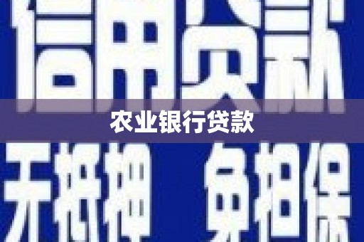 路桥农业银行贷款