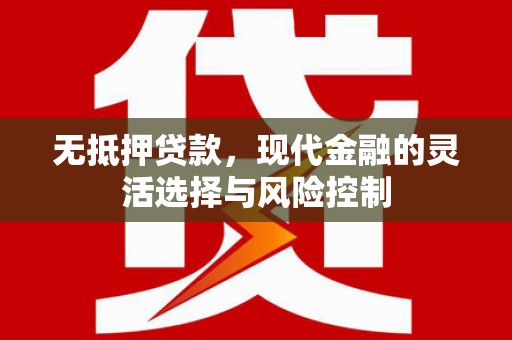 六甲无抵押贷款，现代金融的灵活选择与风险控制