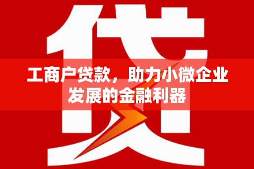 张北工商户贷款，助力小微企业发展的金融利器