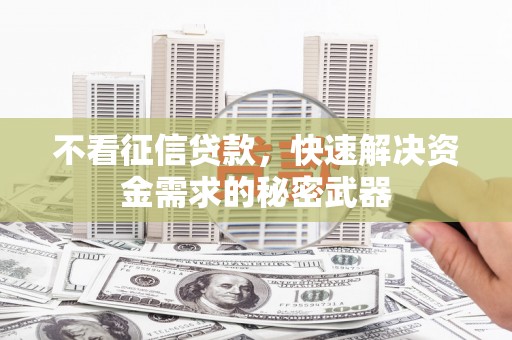 赫山不看征信贷款，快速解决资金需求的秘密武器