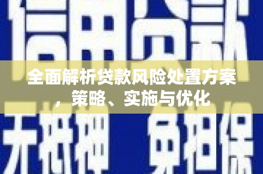 称多全面解析贷款风险处置方案，策略、实施与优化