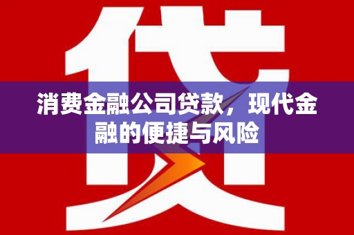 清涧消费金融公司贷款，现代金融的便捷与风险
