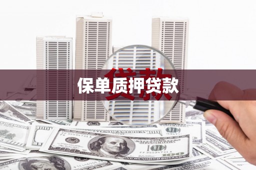 蒙阴保单质押贷款