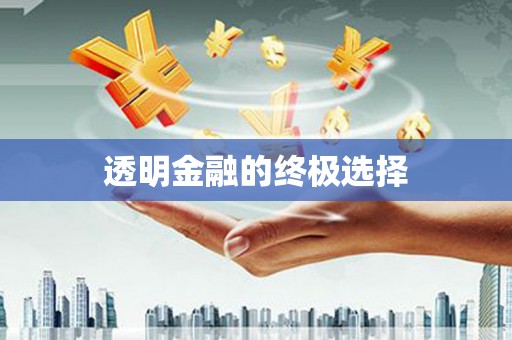 灵璧透明金融的终极选择